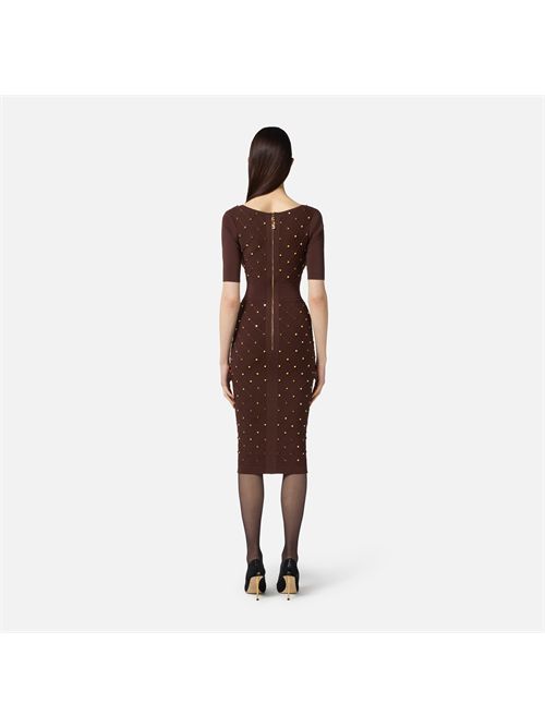 Abito in maglia con dettagli gioiello ELISABETTA FRANCHI | AM26S57E2/EA3
